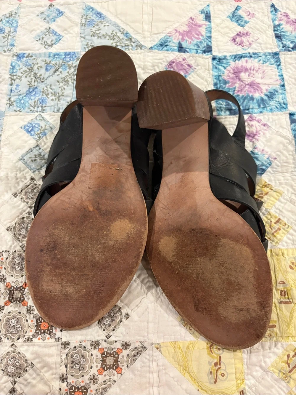 Madewell Black Woven Leather Slingback Sandals - Women